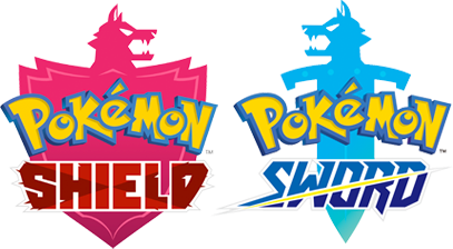 Pokemon Shield and Sword Logos side by side
